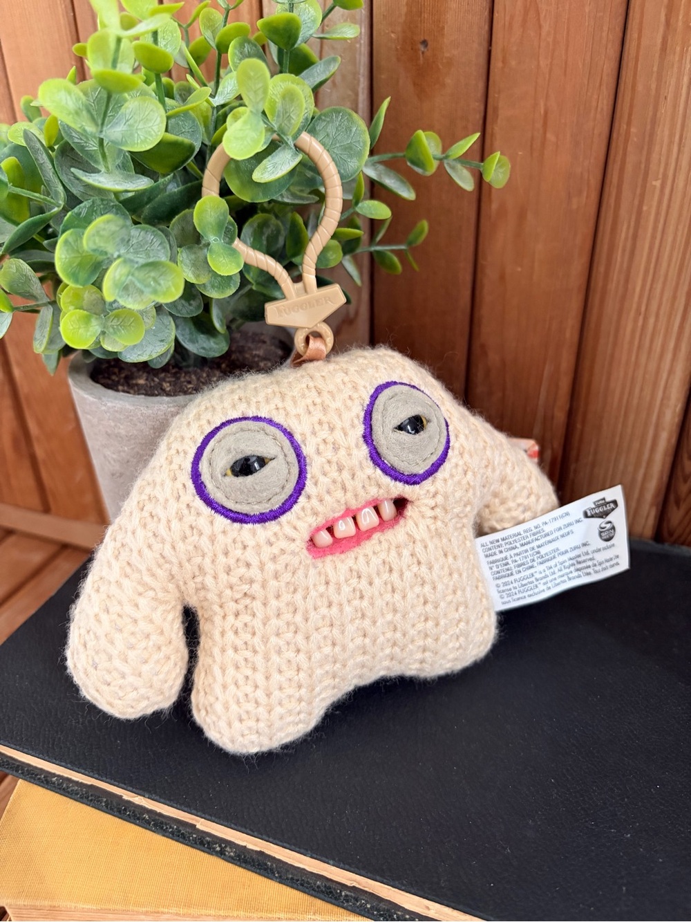 Zuru Fuggler Mr. Needles Beige Knit Monster Keychain Plush Bag Charm Series 5